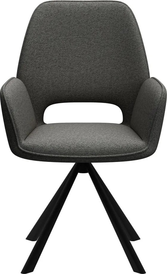 Sedia da pranzo grigio scuro con braccioli Graham – Actona