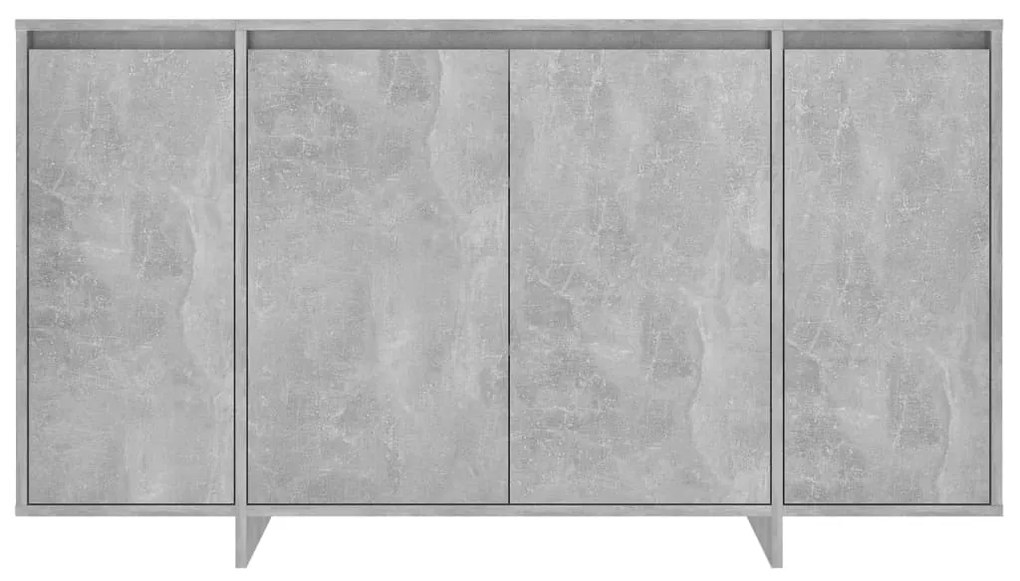 Credenza grigio cemento 135x41x75 cm in truciolato