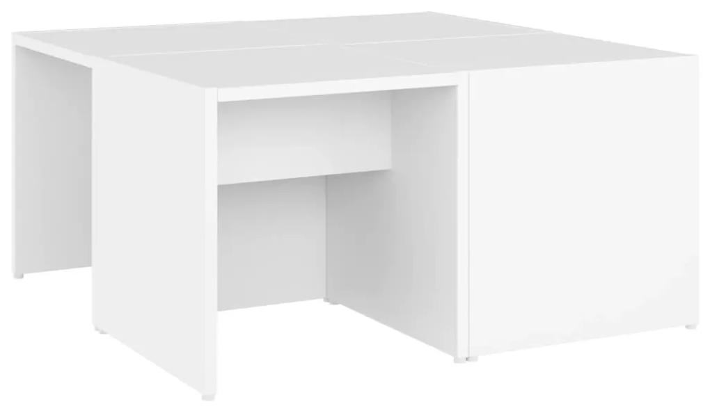 Tavolini da salotto 4 pz bianchi 33x33x33 cm in multistrato
