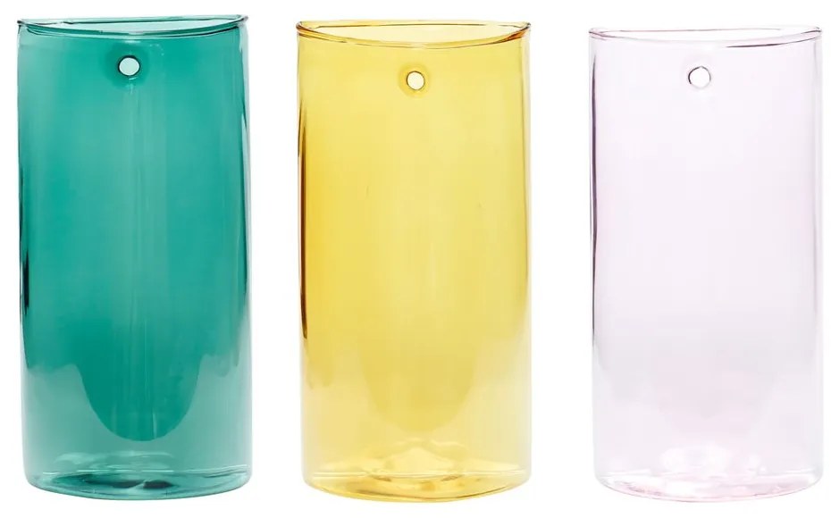 Vasi in vetro fatti a mano in set da 3 pezzi (altezza 19 cm) Popsicle - Hübsch