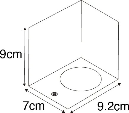 Lampada da parete vintage oro antico in plastica - Baleno