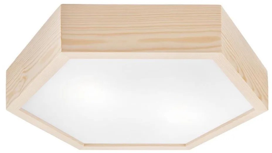 Plafoniera HEX NATURALE 2xE27/60W/230V d. Pino da 43 cm