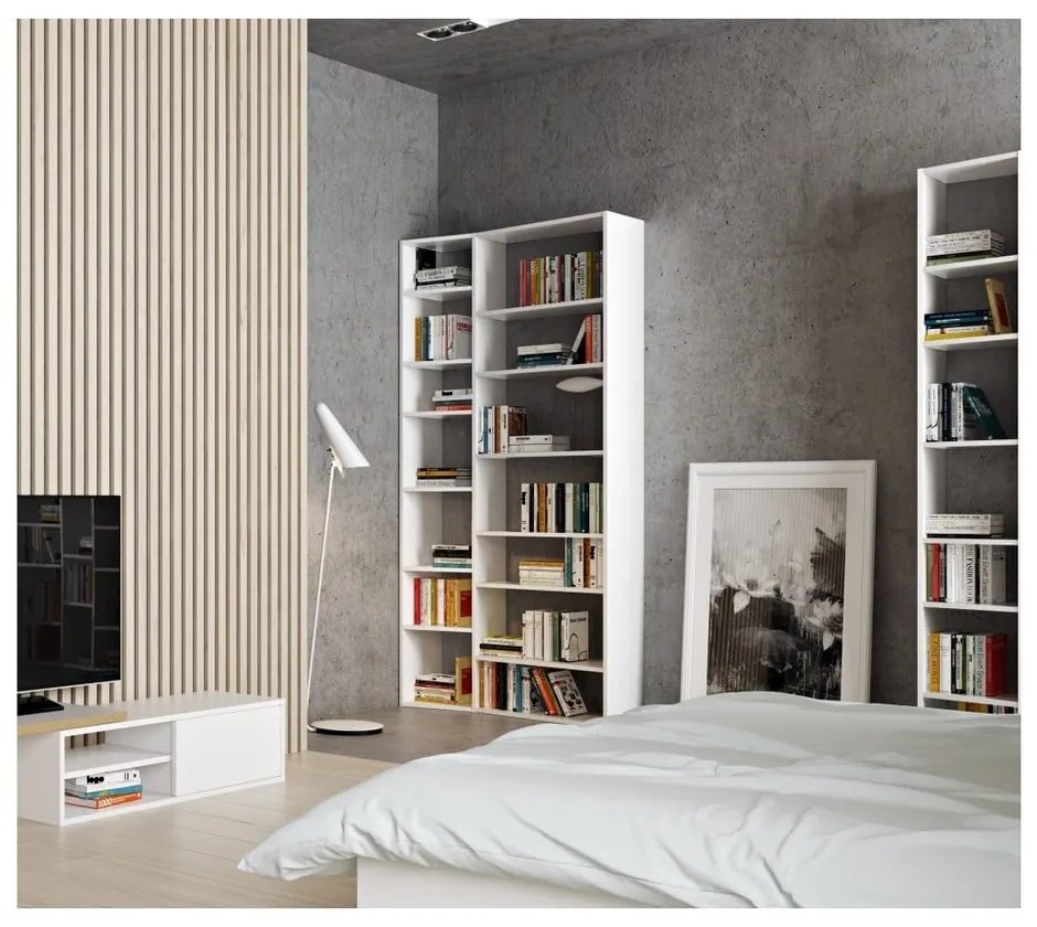 Libreria bianca 108x224 cm Valsa - TemaHome