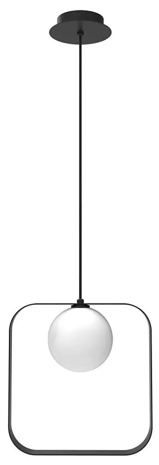 Lampadario a sospensione con filo TULA 1xG9/28W/230V quadrato nero