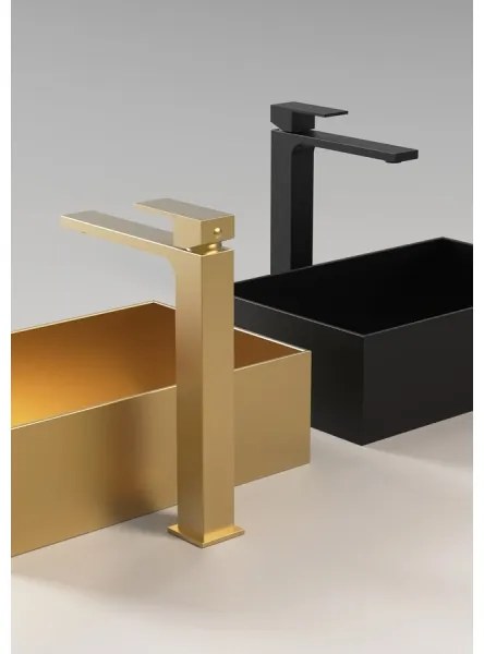 Sapho - Rubinetto del lavandino CUBEMIX 27,8 cm opaco nero