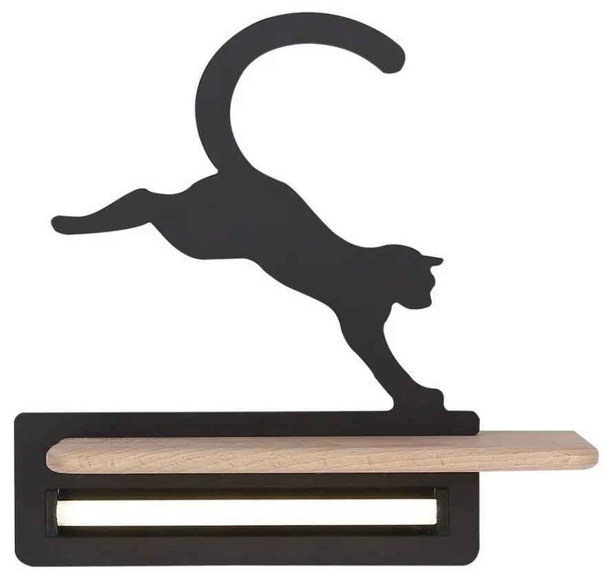 Applique LED per bambini con mensola JUMPING CAT LED/5W/230V