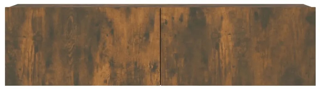 Mobile tv a parete rovere fumo 120x30x30cm legno ingegnerizzato