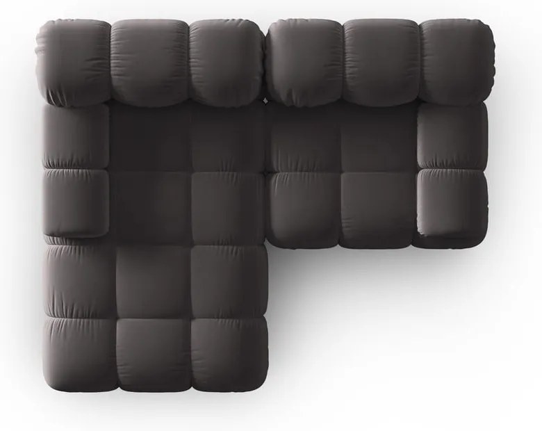 Divano in velluto grigio scuro 191 cm Bellis - Micadoni Home