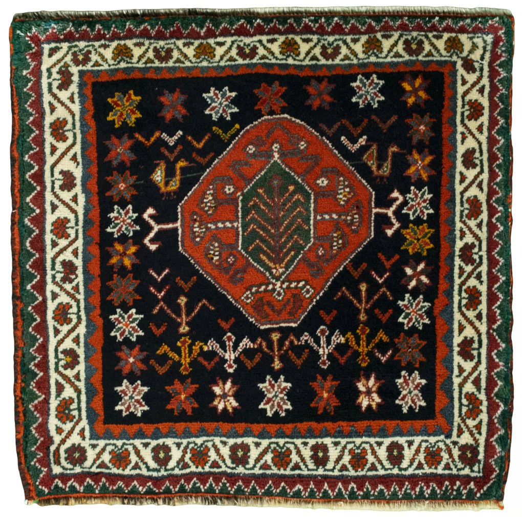 Shiraz Tappeto persiano 60x60 Rosso (Iran) Annodato A Mano