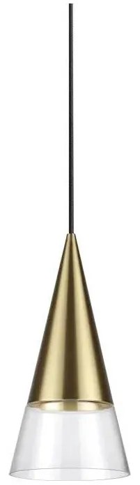Ideal Lux - Lampadario LED a sospensione con filo CONO 1xGU10/7W/230V diametro 15 cm ottone