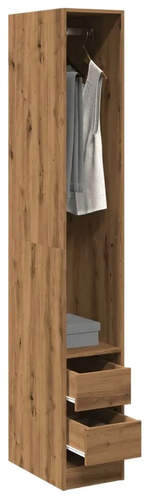 Armadio Rovere Artigianale 30x50x200 Cm İn Legno Multistrato /