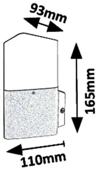 Rabalux 7988 - Applique da esterno ZADAR 1xE27/15W/230V IP44