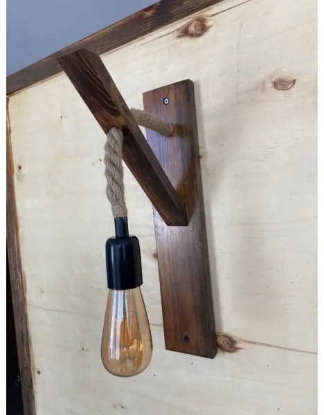 Lampada da parete AHSAP 1x E27/40W/230V, pino/noce