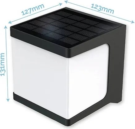 Viking - Lampada da parete solare LED con sensore LED/1,5W/3,7V IP54 4000K