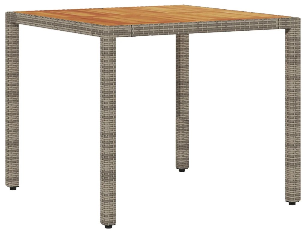 Set da pranzo giardino 5 pezzi con cuscini grigio polyrattan