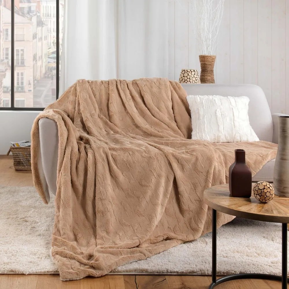 Cuscino decorativo in pelliccia finta 45x45 cm Foxy – douceur d'intérieur