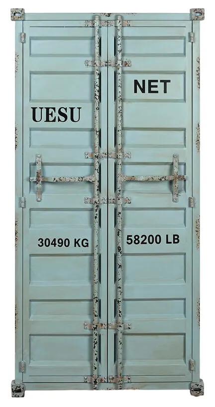 Portabottiglie Home ESPRIT Turchese Metallo Legno MDF 76,5 x 39,5 x 157,5 cm