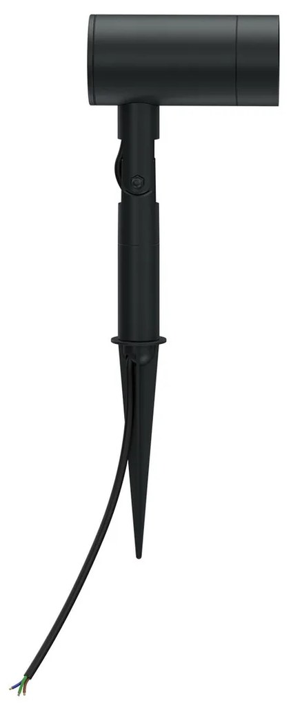 Faretto con Picchetto GU10 da Giardino Orientabile Serie SHADOW - Nero