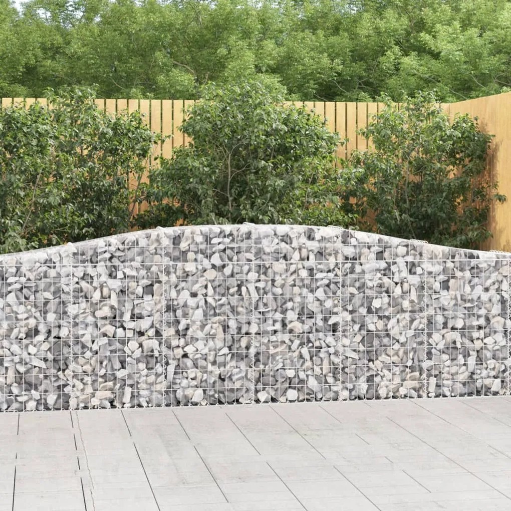 Cesti Gabbioni Ad Arco 15 Pz 400x30x80/100 Cm Ferro Zincato /