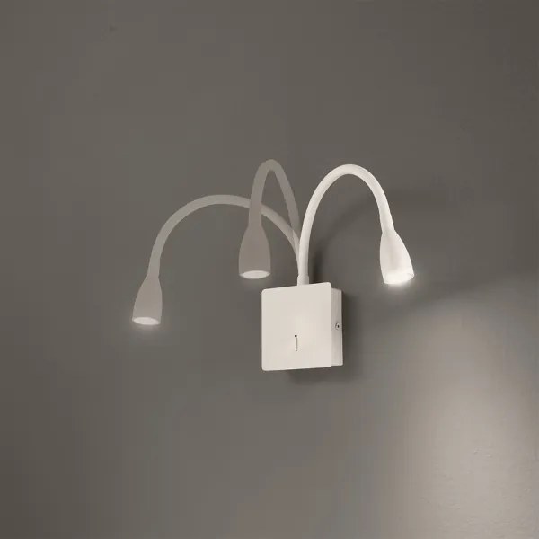 Applique FALL in metallo Bianco con LED direzionale 9x36 cm