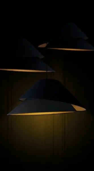 Duolla - Lampadario a sospensione con filo COCO 1xE27/40W/230V diametro 50 cm nero