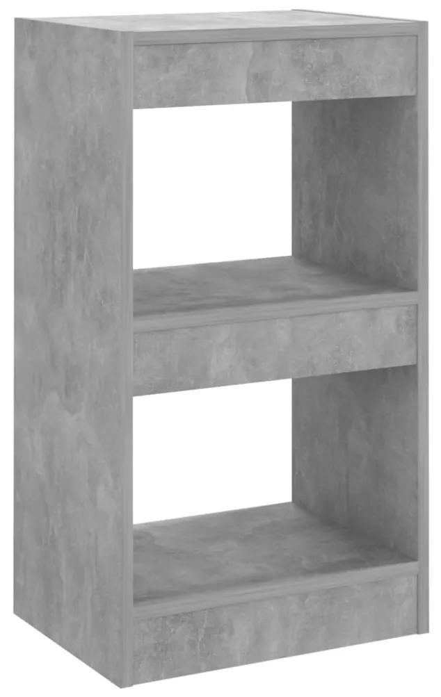 Libreria/divisorio grigio cemento 40x30x72 cm