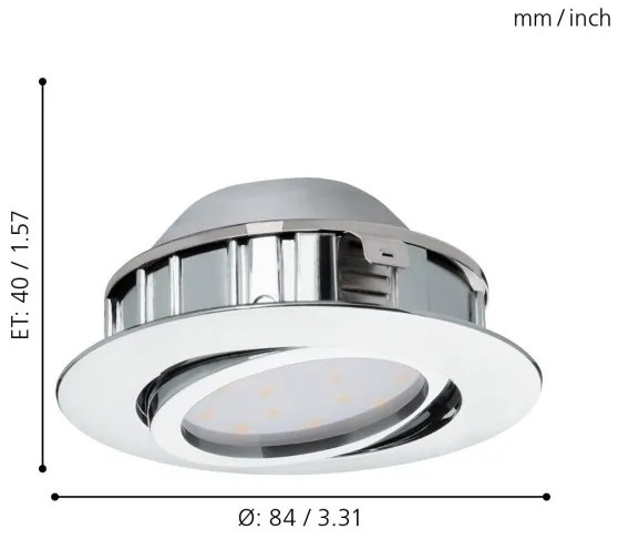 Eglo 95852 - Set da 3 faretti LED da incasso PINEDA LED/4,9W/230V