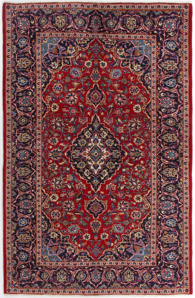 Kashan Tappeto 240x150 (Iran) Annodato A Mano