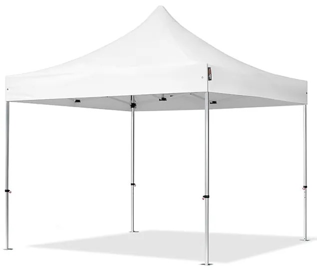 TOOLPORT 3x3m gazebo pieghevole PES con laterali (finestre panoramiche), PROFESSIONAL alluminio, bianco - (600147)