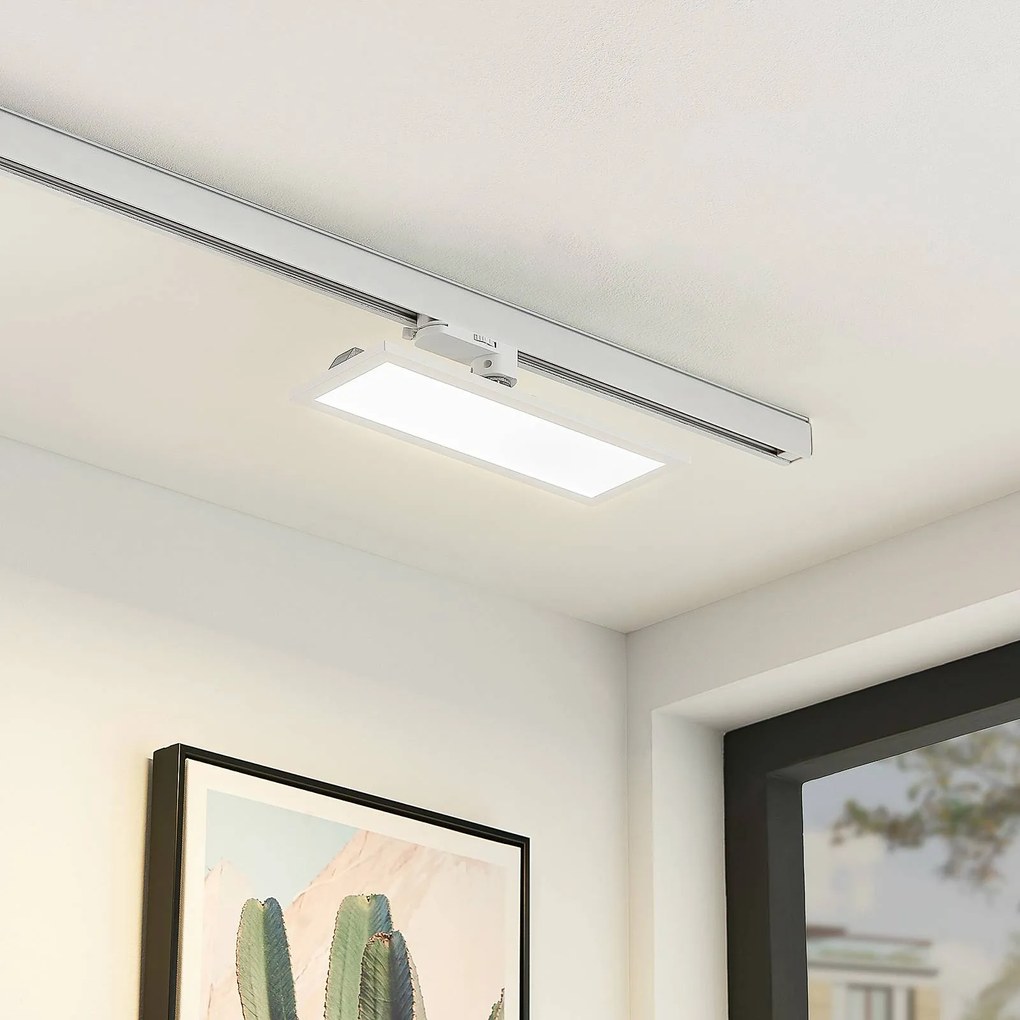 Arcchio Pannello LED trifase bianco 4000 K Hairis, Bianco / Opale, Studio / Ufficio, Plastica, Moderno