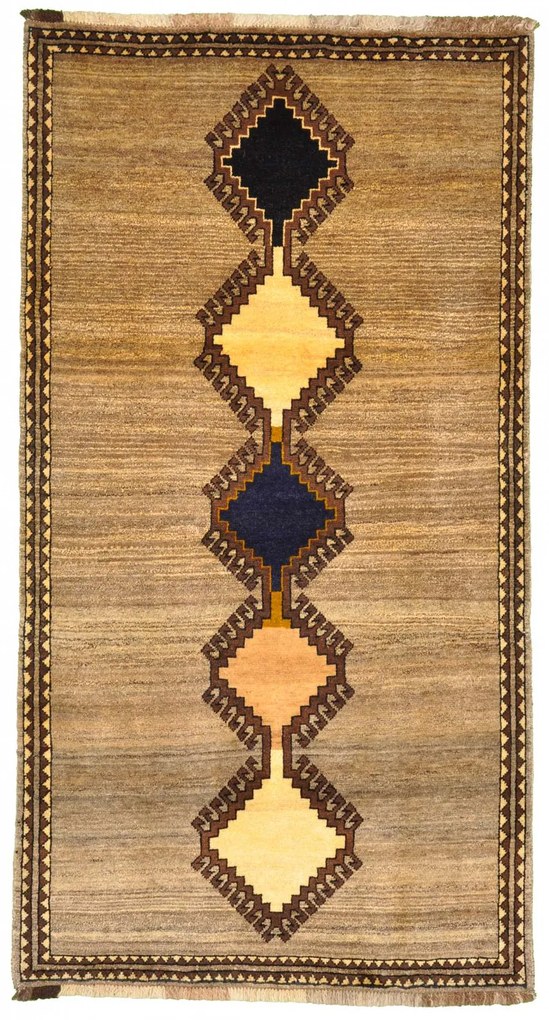 Gabbeh Tappeto 200x110 Nero (Iran) Annodato A Mano