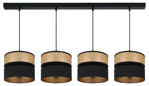 Brilagi - Lampadario a sospensione con filo ROYAL 4xE27/15W/230V nero/oro