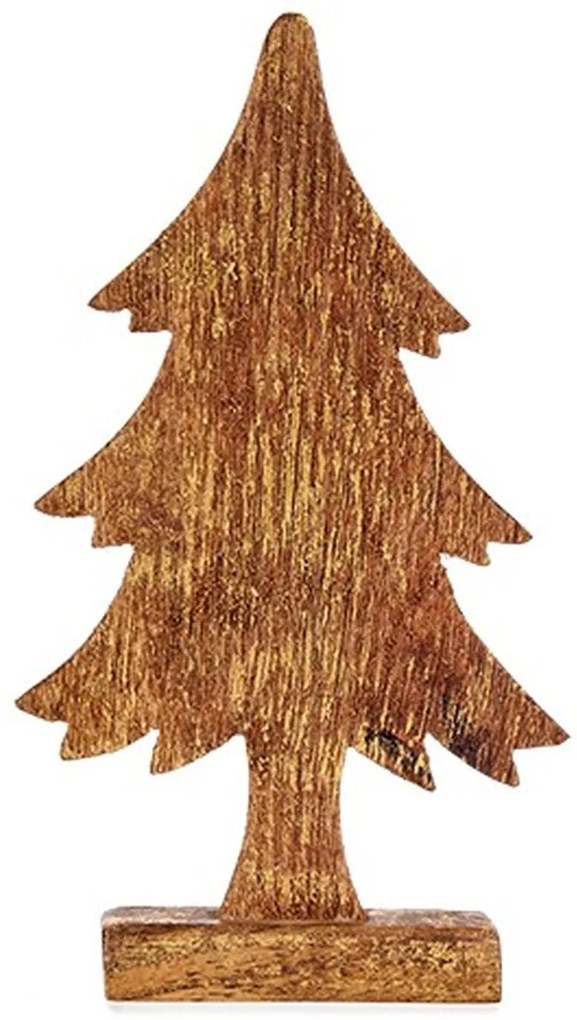 Statua Decorativa Albero di Natale Dorato Legno 5 x 31 x 15,5 cm (6 Unità)