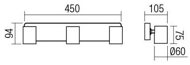 Redo 04-474 - Luce Spot CAMEO 3xGU10/35W/230V