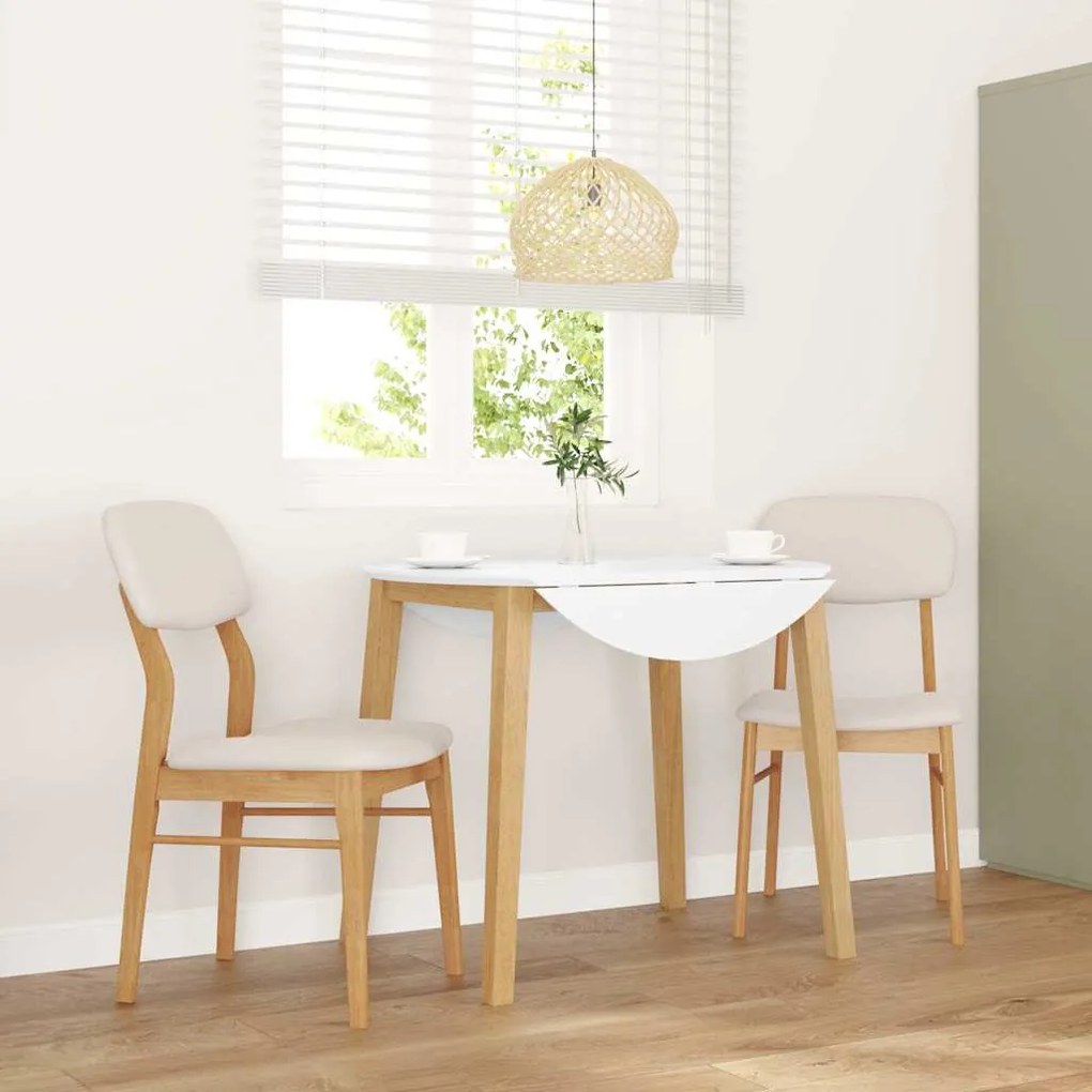 Sedie Da Pranzo Con Cuscini 2 Pz Naturale Legno Massello Hevea /