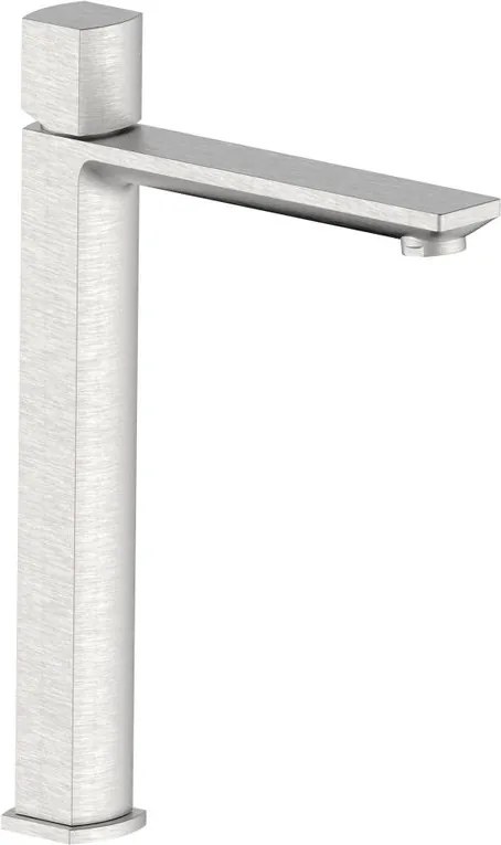 Rubinetto per lavabo getto laminare cristallino Coral grigio spazzolato opaco AQUASANIT