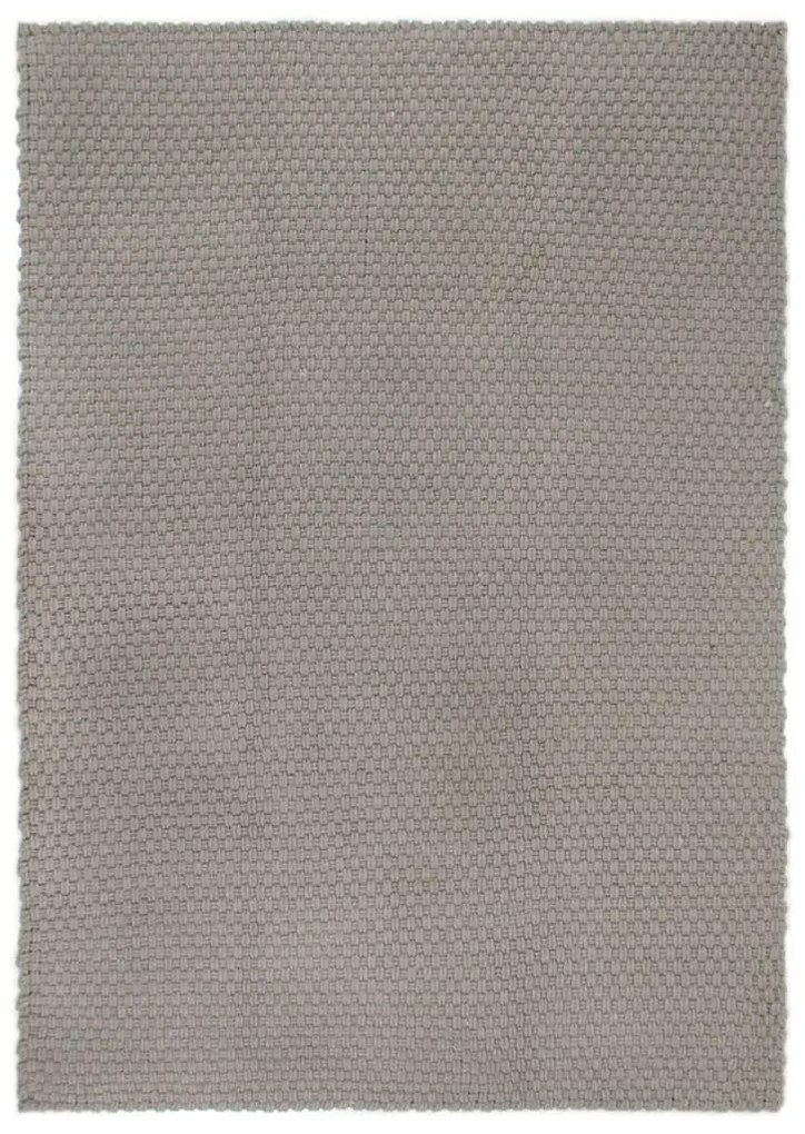 Tappeto Rettangolare Grigio 120x180 cm in Cotone