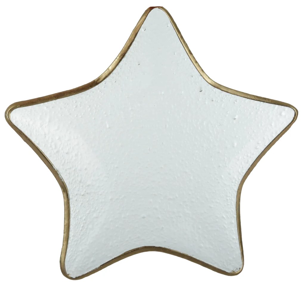 Piattino stella in vetro bordo oro