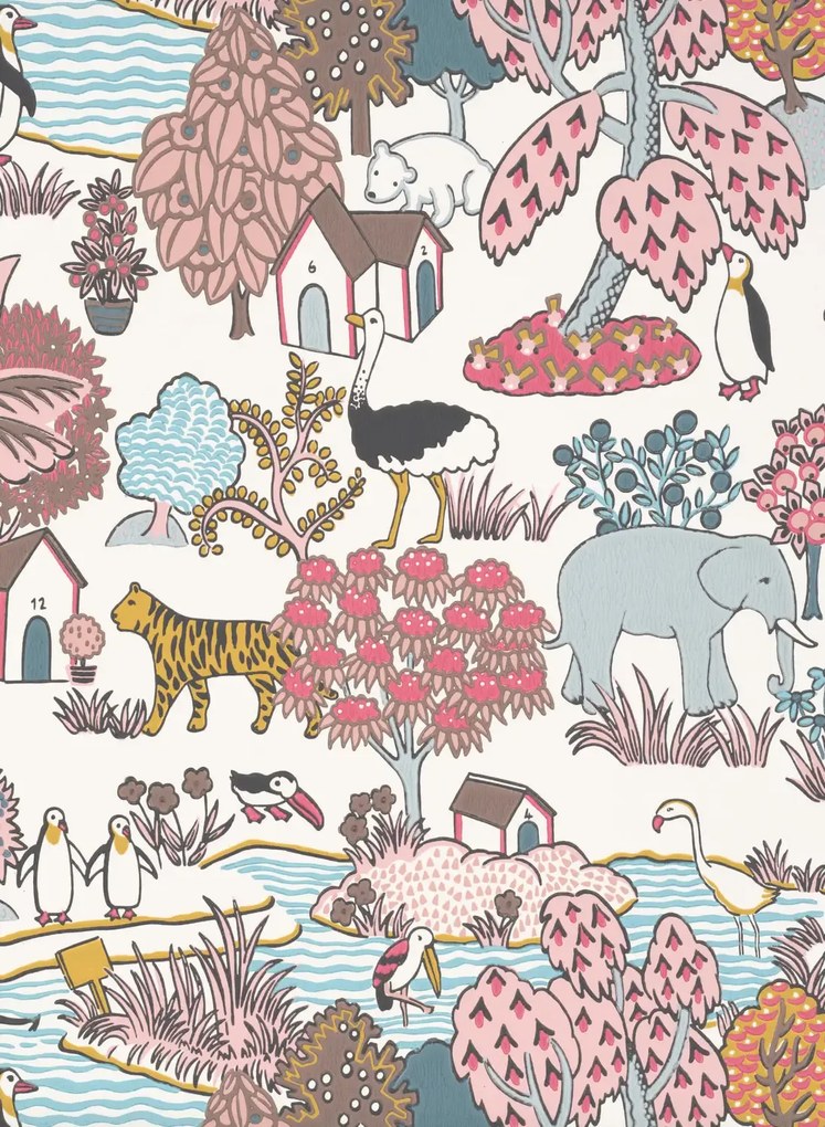 Little Greene Tapete Animal Kingdom - Confetti