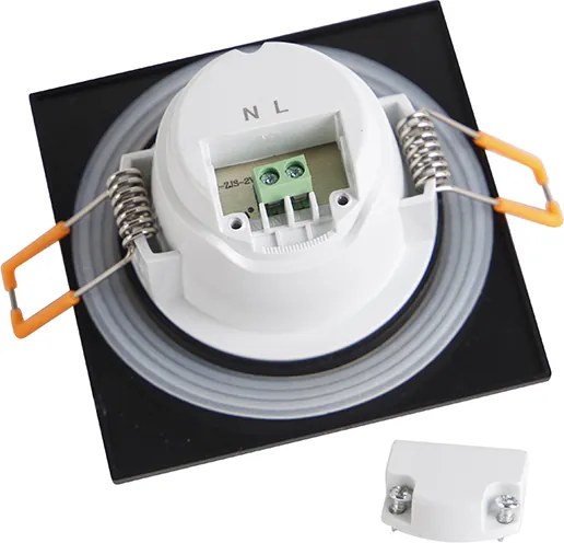 Set di 6 faretti da incasso moderni neri con LED dimmerabile a 3 livelli IP65 - Simply