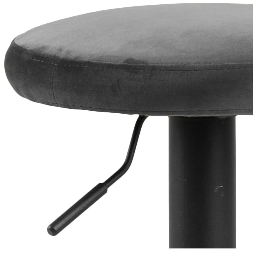 Sedia da bar grigia in imbottito con altezza regolabile (altezza della seduta 62 cm) Finch – Actona