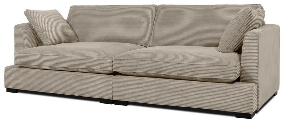 Divano in velluto a coste beige 236 cm Mobby - Scandic