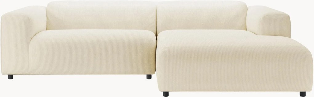 Divano angolare in velluto a coste bianco freistil187