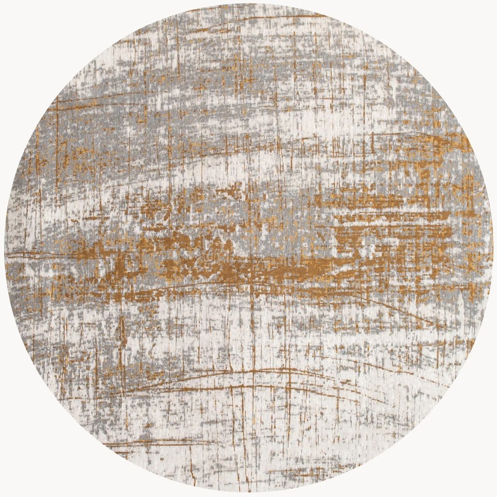 Tappeto rotondo jacquard lavabile da interno-esterno Griff