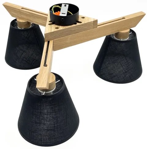 Brilagi - LED  Lampadario a plafone ANTHONY 3xE14/40W/230V quercia/nero