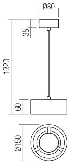 Redo 01-3099 - Lampadario LED a sospensione con filo PUNKT LED/6W/230V diametro 15 cm bianco