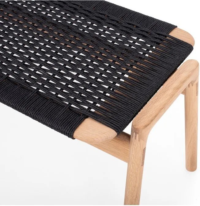 Panchina nera/di colore naturale Klupa – Gazzda