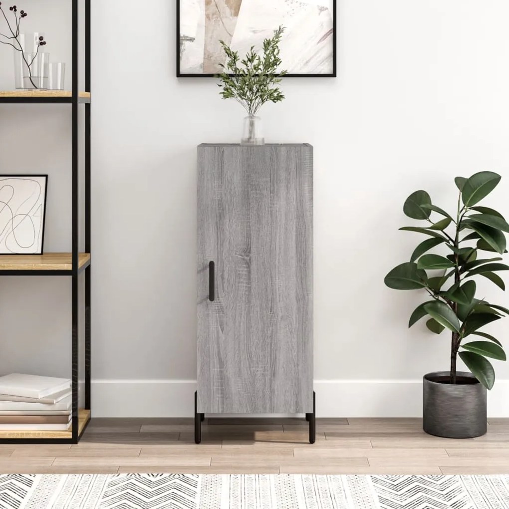 Credenza grigio sonoma 34,5x34x90 cm in legno multistrato