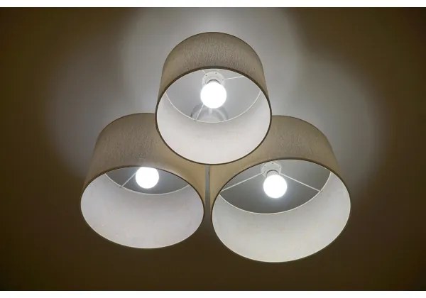 Duolla - Plafoniera ROLLER TRIO 3xE27/60W/230V bianco/oro