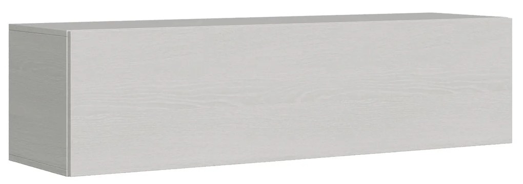 Pensile TV Ribalta con passa cavi L.133,6 - L.173,6 H.40 P.39,2, Bianco Frassino / 153,6 cm